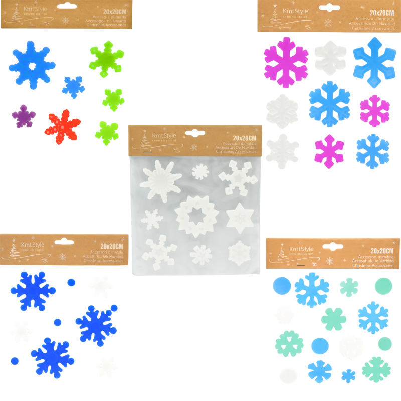 Autocolant de Craciun 20x20 cm Fulgi de nea [1]