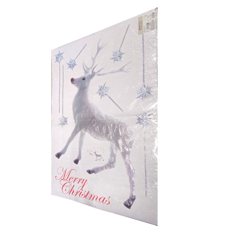 Autocolante de Craciun ren alb si stelute 60x90 cm [2]