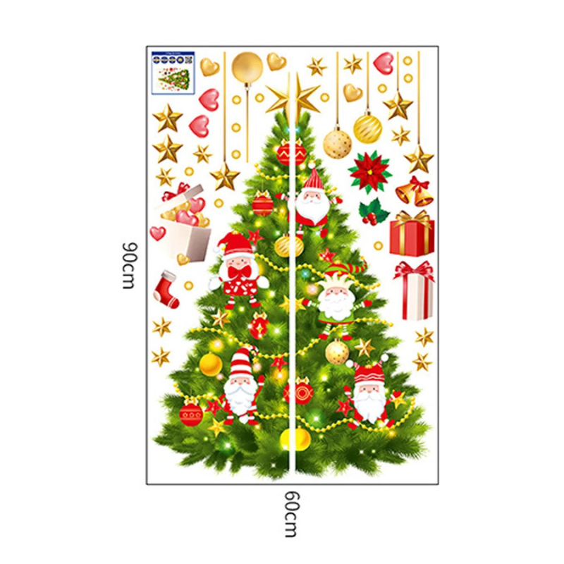 Autocolante de Craciun brad cu decoratiuni 60x90 cm [1]