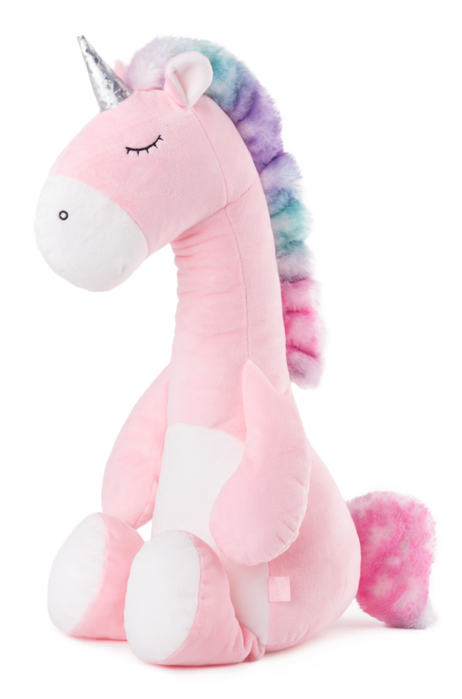 Jucarie de plus baby unicorn 35 cm roz [1]