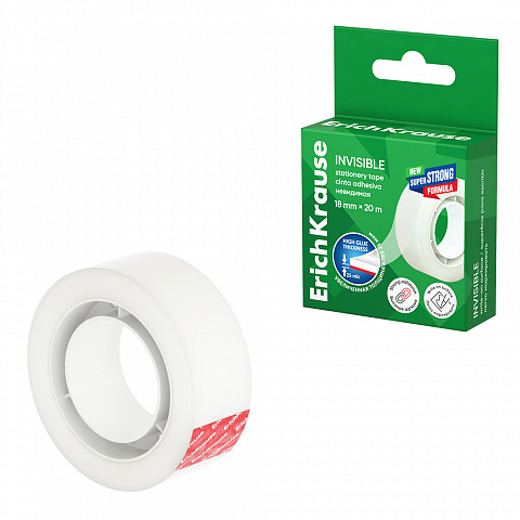 Banda adeziva ErichKrause Invisible 18 mm x 20 m transparenta [2]