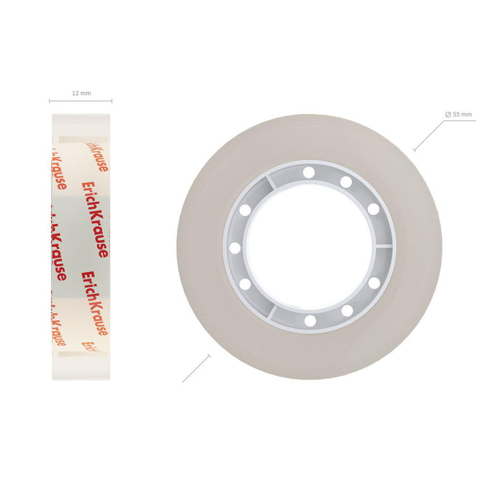 Banda adeziva Erich Krause Crystal transparent 12 mm x 33 m [4]