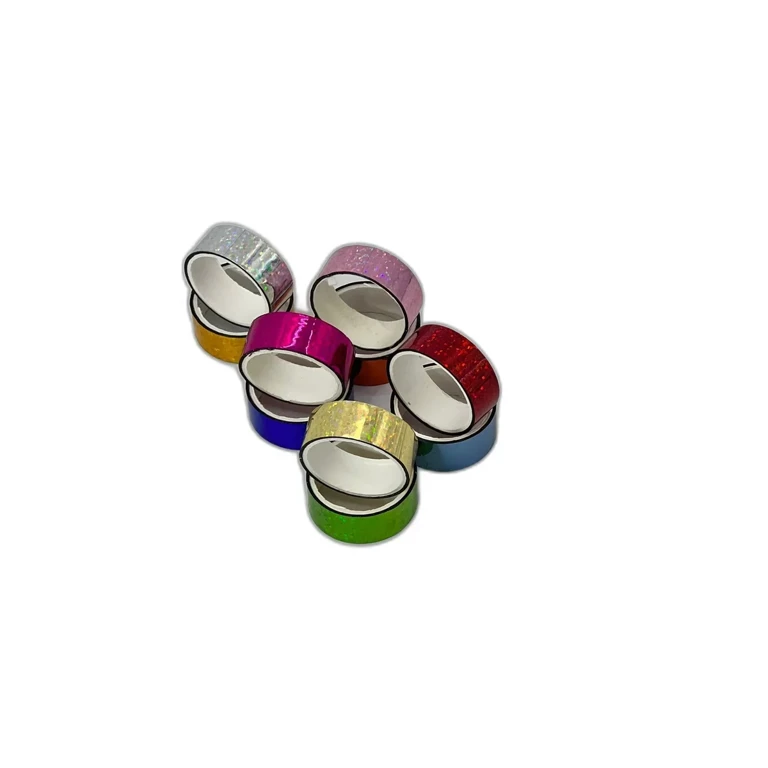 Set 12 benzi adezive colorate cu glitter [2]