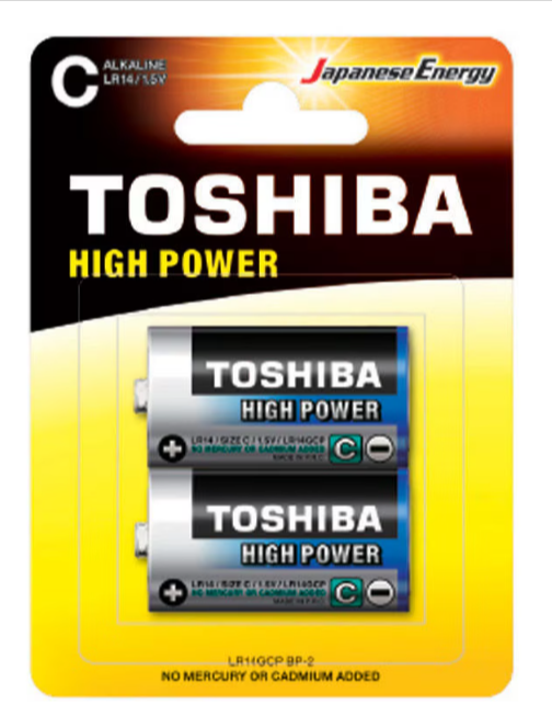 Set 2 baterii alcaline Toshiba High Power Tip C LR14 [1]
