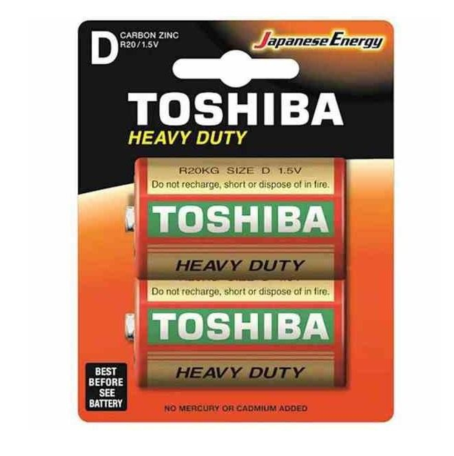 Set 2 baterii zinc carbon Toshiba Heavy Duty Tip D R20 [1]