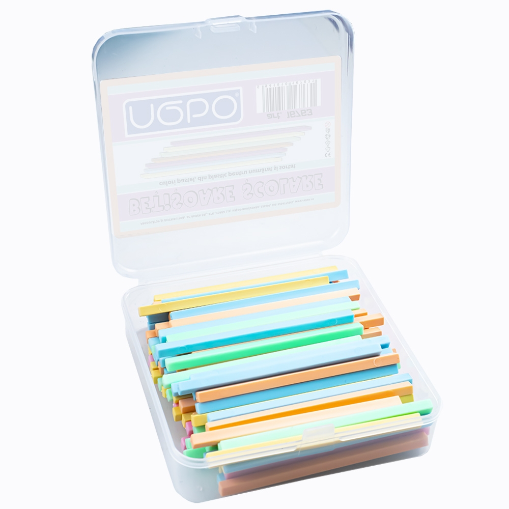 Betisoare scolare din plastic 100/set culori pastel Nebo [4]