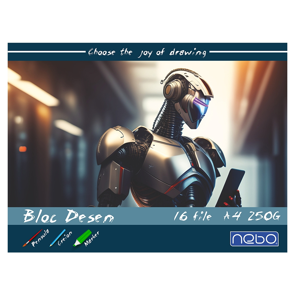 Bloc desen A4 16 file 250g Nebo [5]