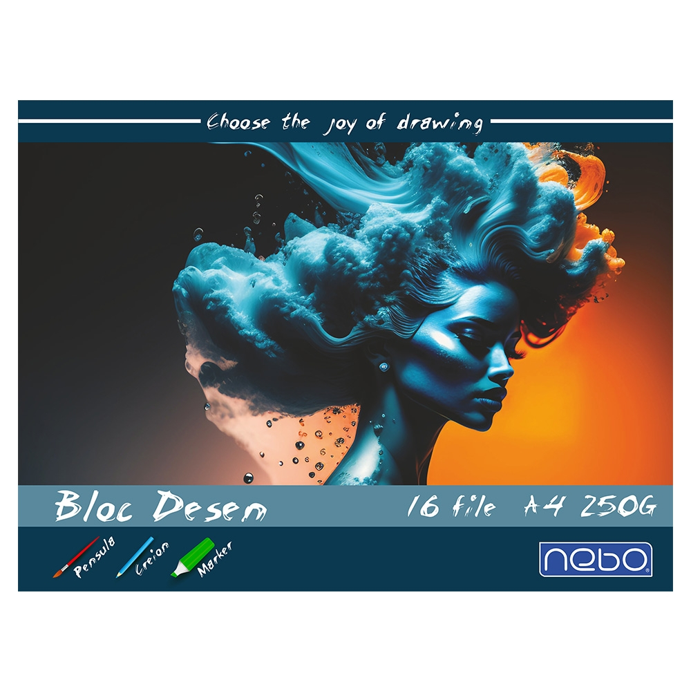 Bloc desen A4 16 file 250g Nebo [4]