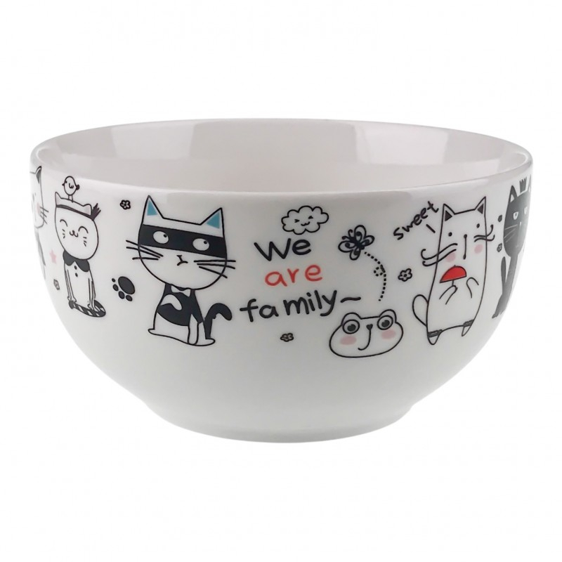 Bol din ceramica pentru copii model pisici 13x7 cm [3]
