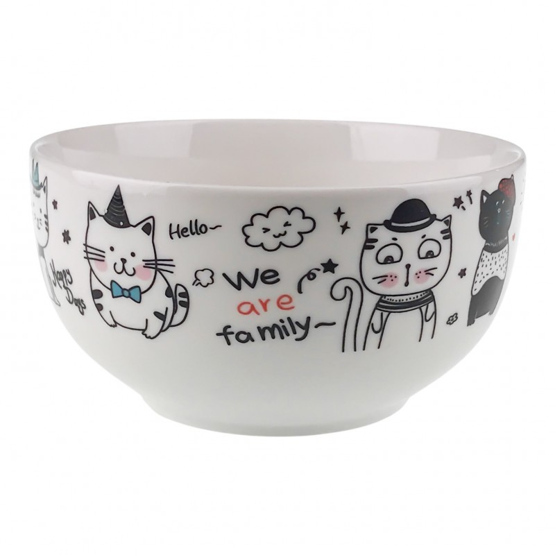Bol din ceramica pentru copii model pisici 13x7 cm [2]