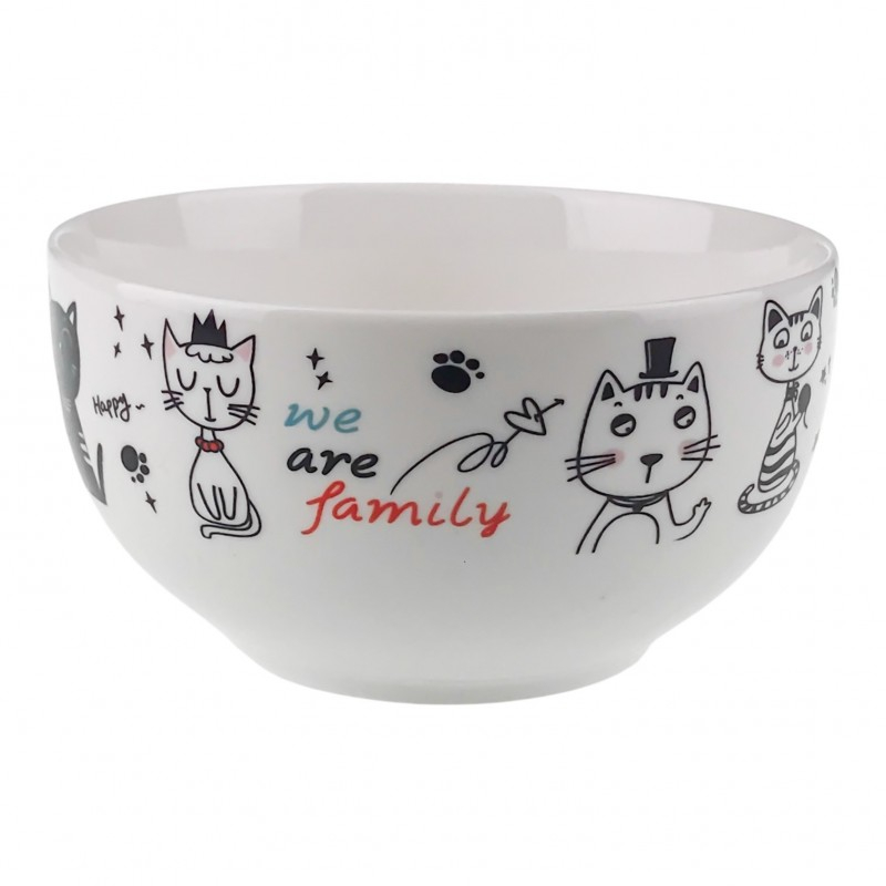 Bol din ceramica pentru copii model pisici 13x7 cm [4]