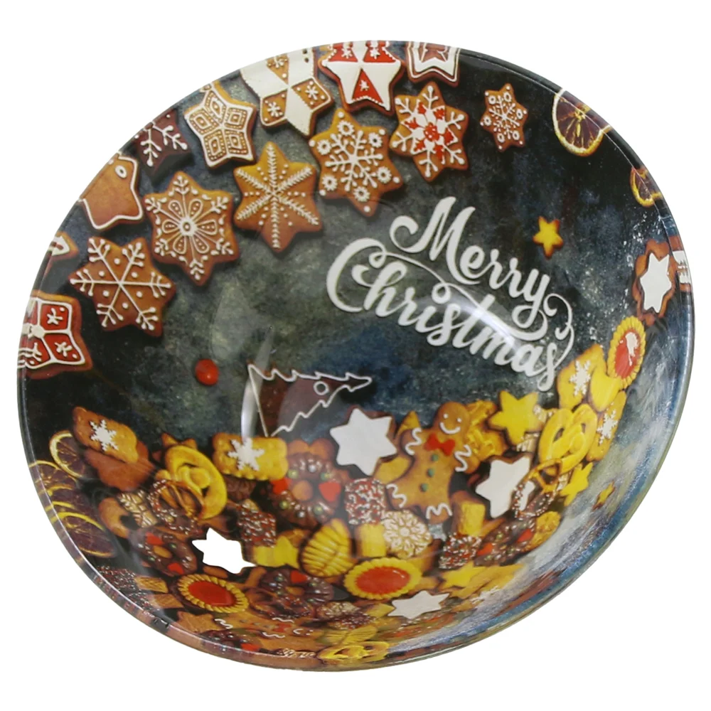 Bol din sticla 15x5 cm model turta dulce [1]