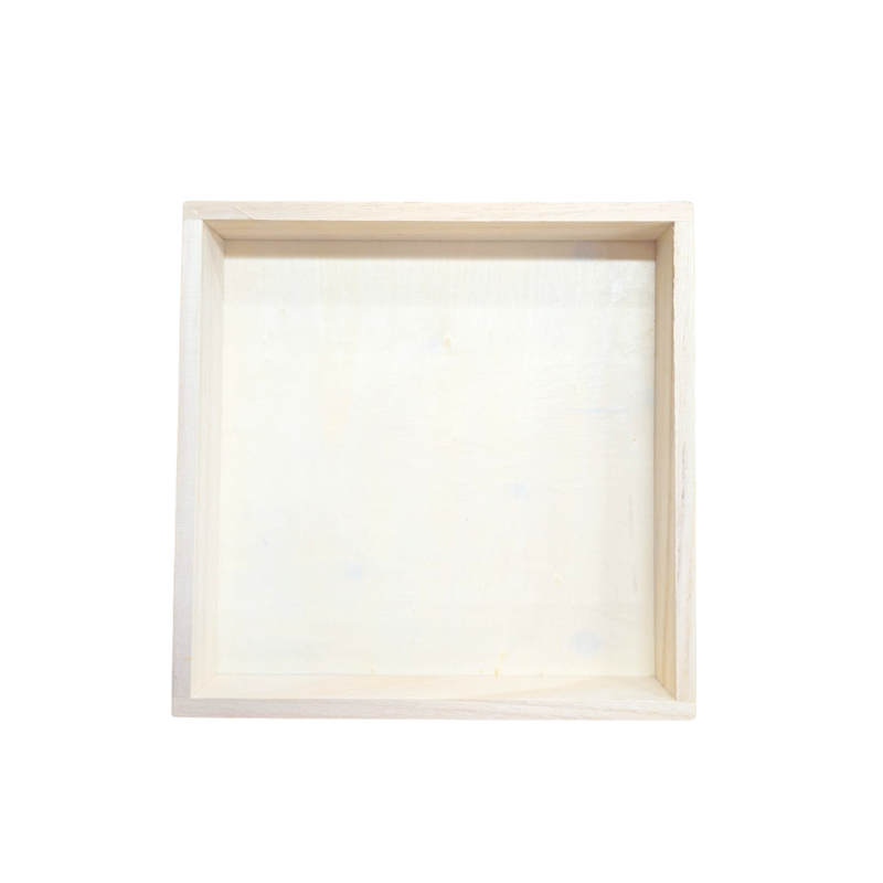 Bol tavita patrata din lemn 20x20x3cm natur [2]