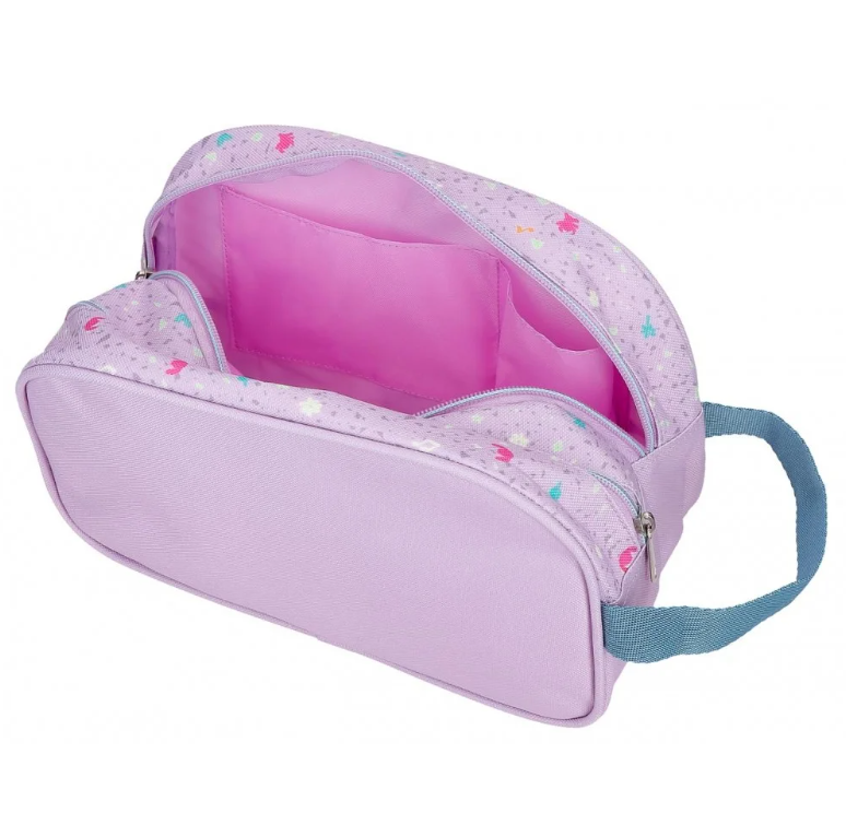 Borseta mana fete Disney Lovely Stitch, 2 compartimente, lila, 26x16x11 cm [5]