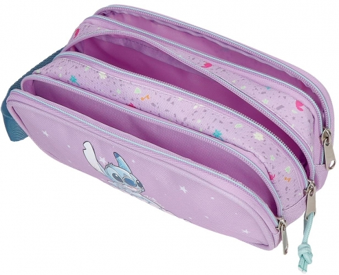 Borseta mana fete Disney Lovely Stitch 3 compartimente lila 22x10x9 cm [2]