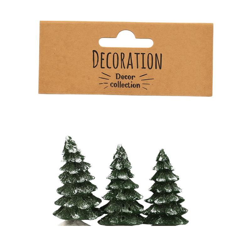 Brad rasina 1.8x1.8x3.7 cm verde 3/set [1]