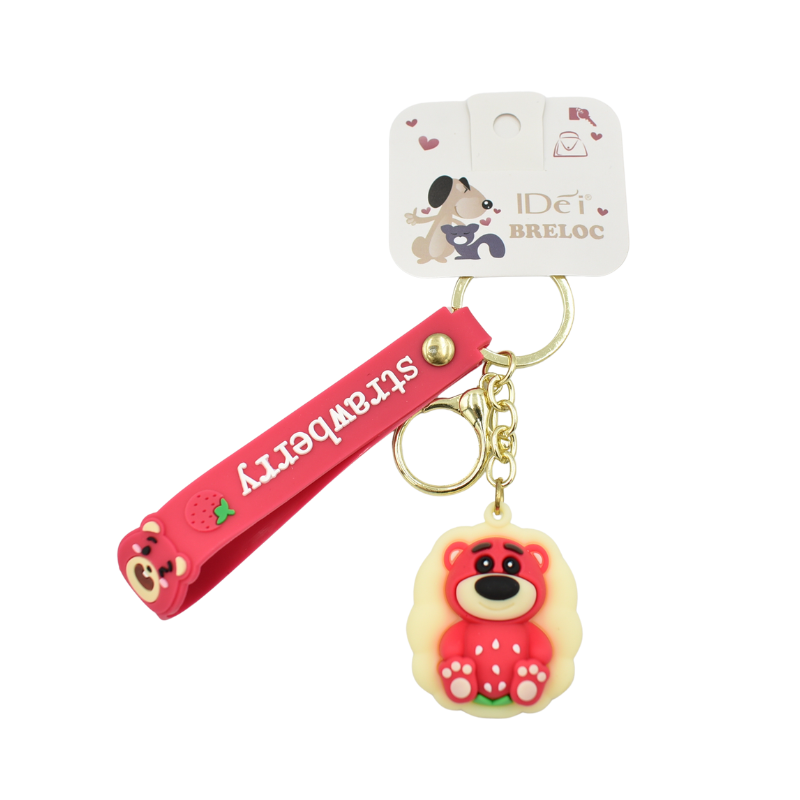 Breloc ursulet Strawberry 12cm [1]