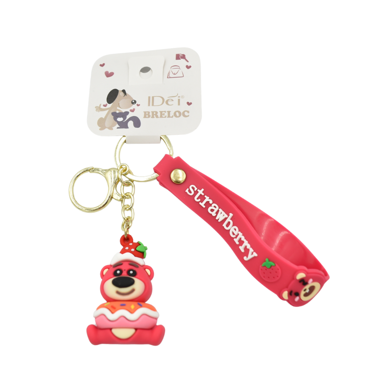 Breloc ursulet Strawberry 12cm [4]