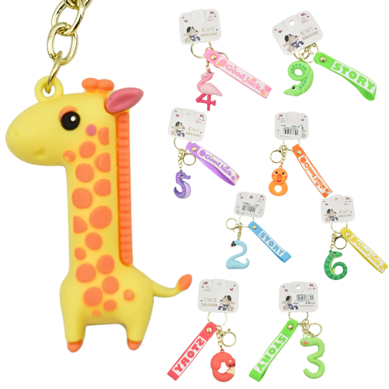 Breloc numere cu animale culori diferite [1]