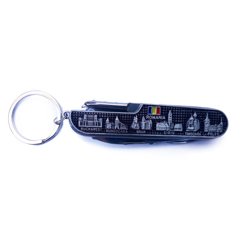 Breloc in forma de briceag multifunctional 9x2 cm Romania [3]