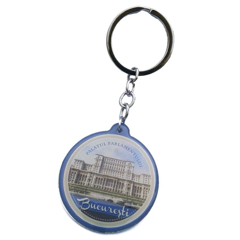 Breloc metalic doua fete Bucuresti 7x11 cm [5]