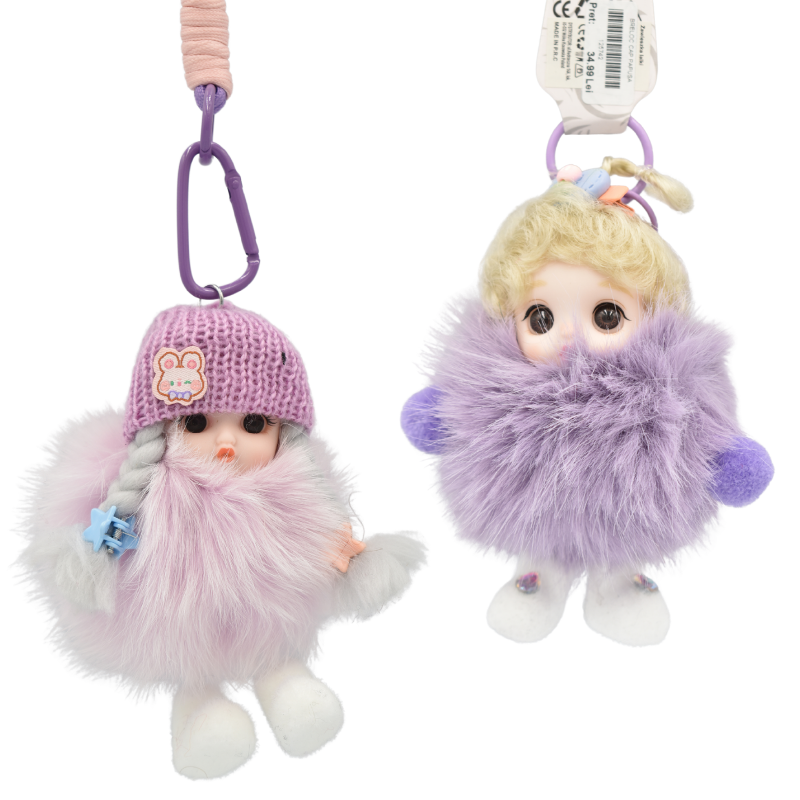 Breloc textil papusa diverse culori [3]