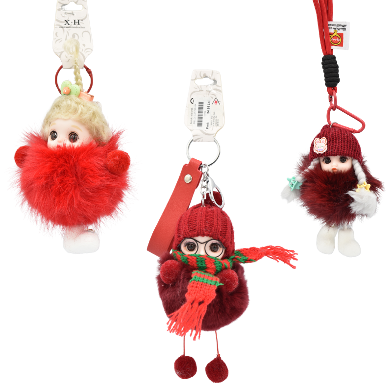 Breloc textil papusa diverse culori [2]