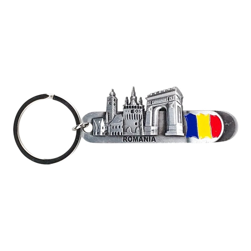 Breloc metalic cu desfacator sticle 2x10 cm Romania [2]