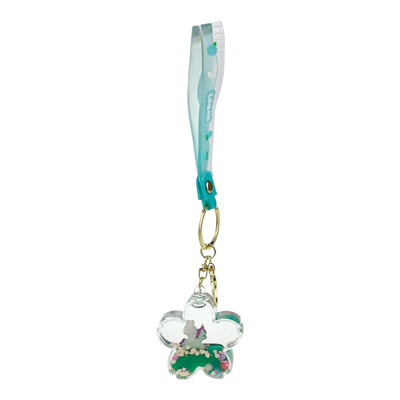 Breloc plastic in forma de floare cu inorog 6x21 cm diverse culori [3]