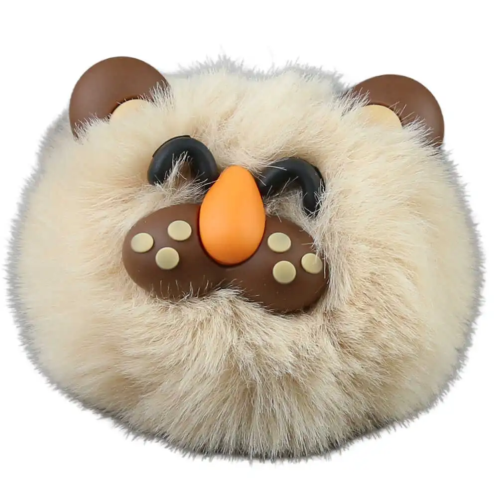 Breloc cu pompon pufos leu 8 cm culori diferite [5]