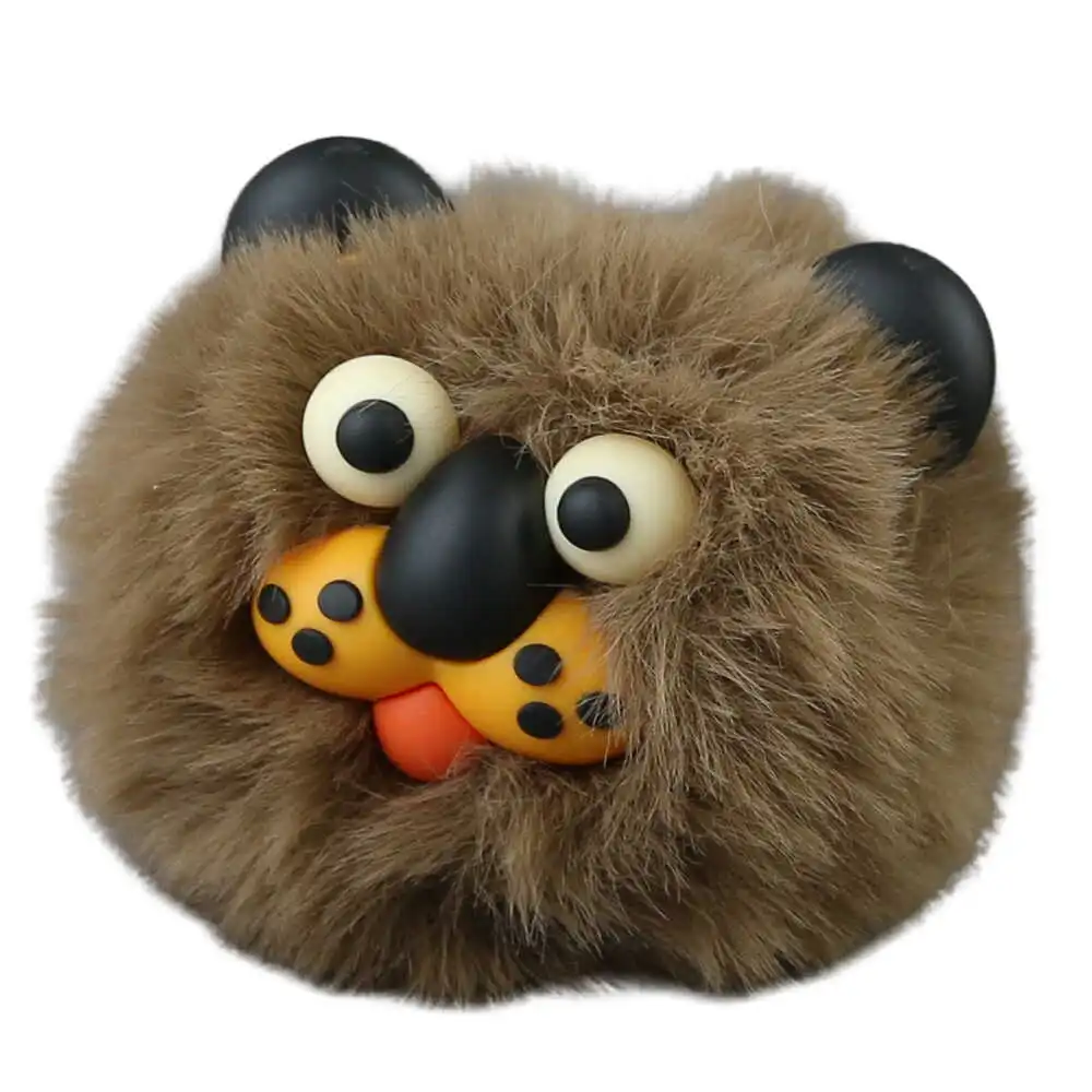 Breloc cu pompon pufos leu 8 cm culori diferite [3]