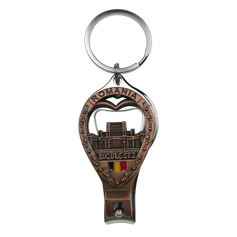 Breloc metalic cu unghiera Bucuresti 4x10 cm [3]