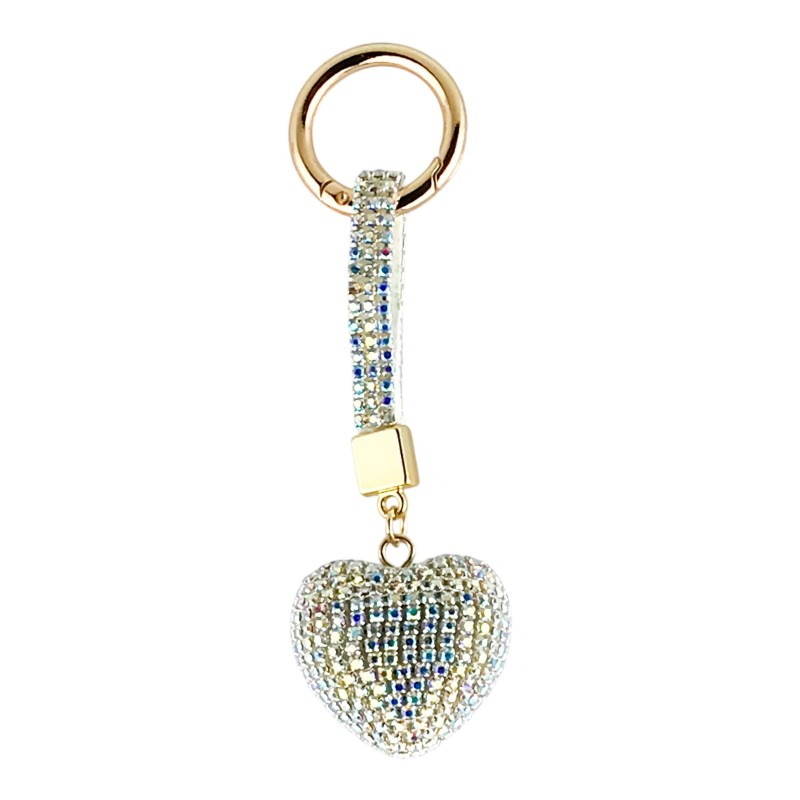Breloc inima cu cristale 13 cm [5]
