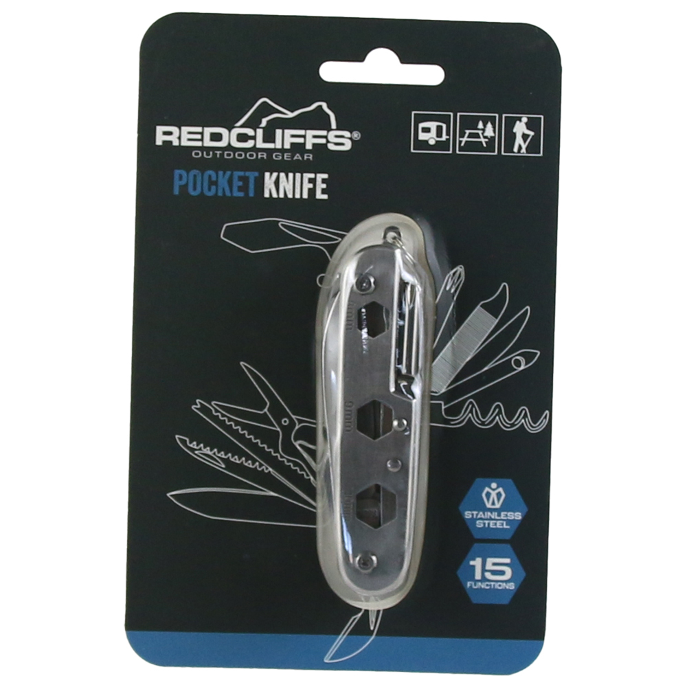 Briceag multifunctional Redcliffs cu 15 functii otel inoxidabil 11 cm [1]
