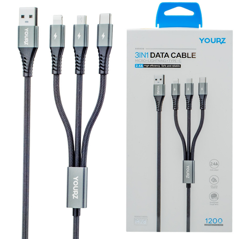 Cablu de date si incarcare 3 in 1 2.4A [1]