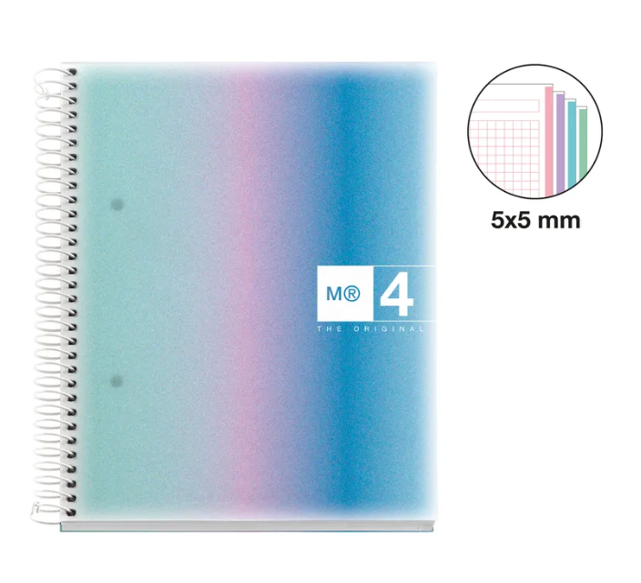 Caiet A5 de matematica cu spira Miquelrius Aurora Santorini 120 file [2]