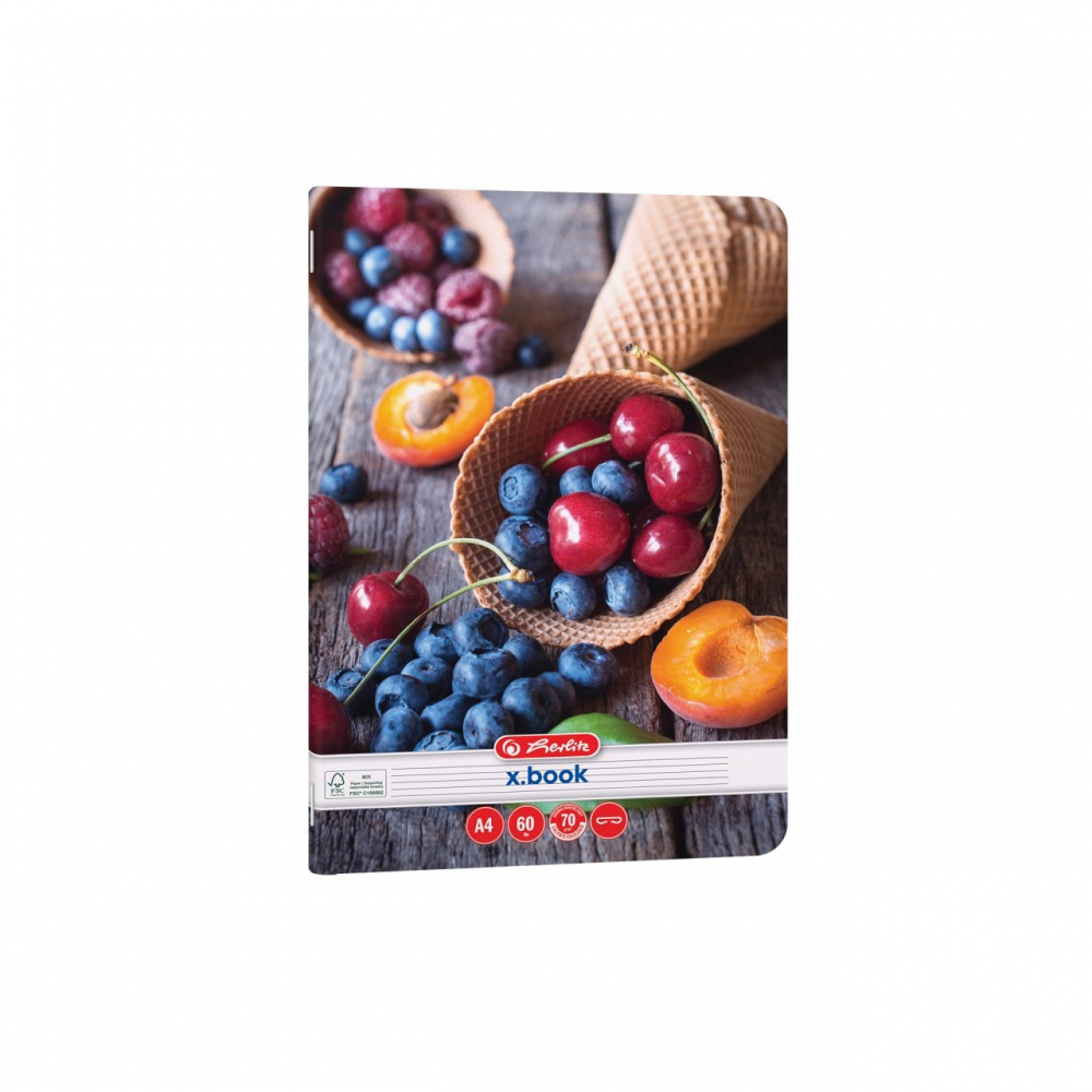 Caiet A4 60 file dictando motiv Healthy Snack Herlitz [4]