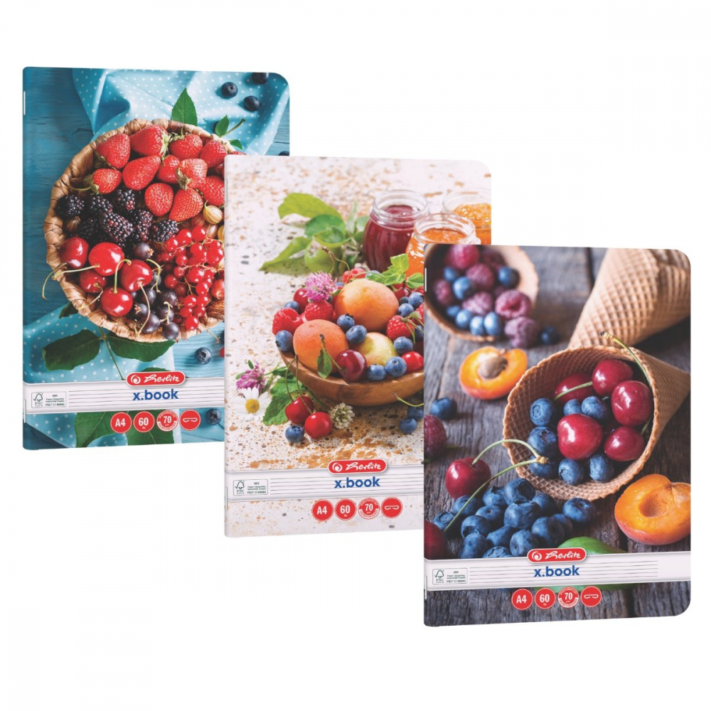 Caiet A4 60 file dictando motiv Healthy Snack Herlitz [1]