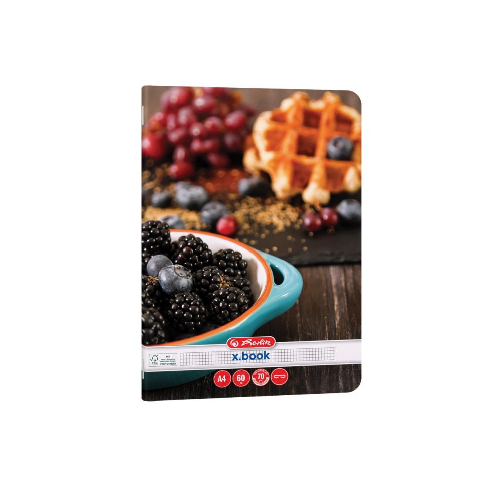 Caiet A4 60 file patratele motiv Healthy Snack Herlitz [4]