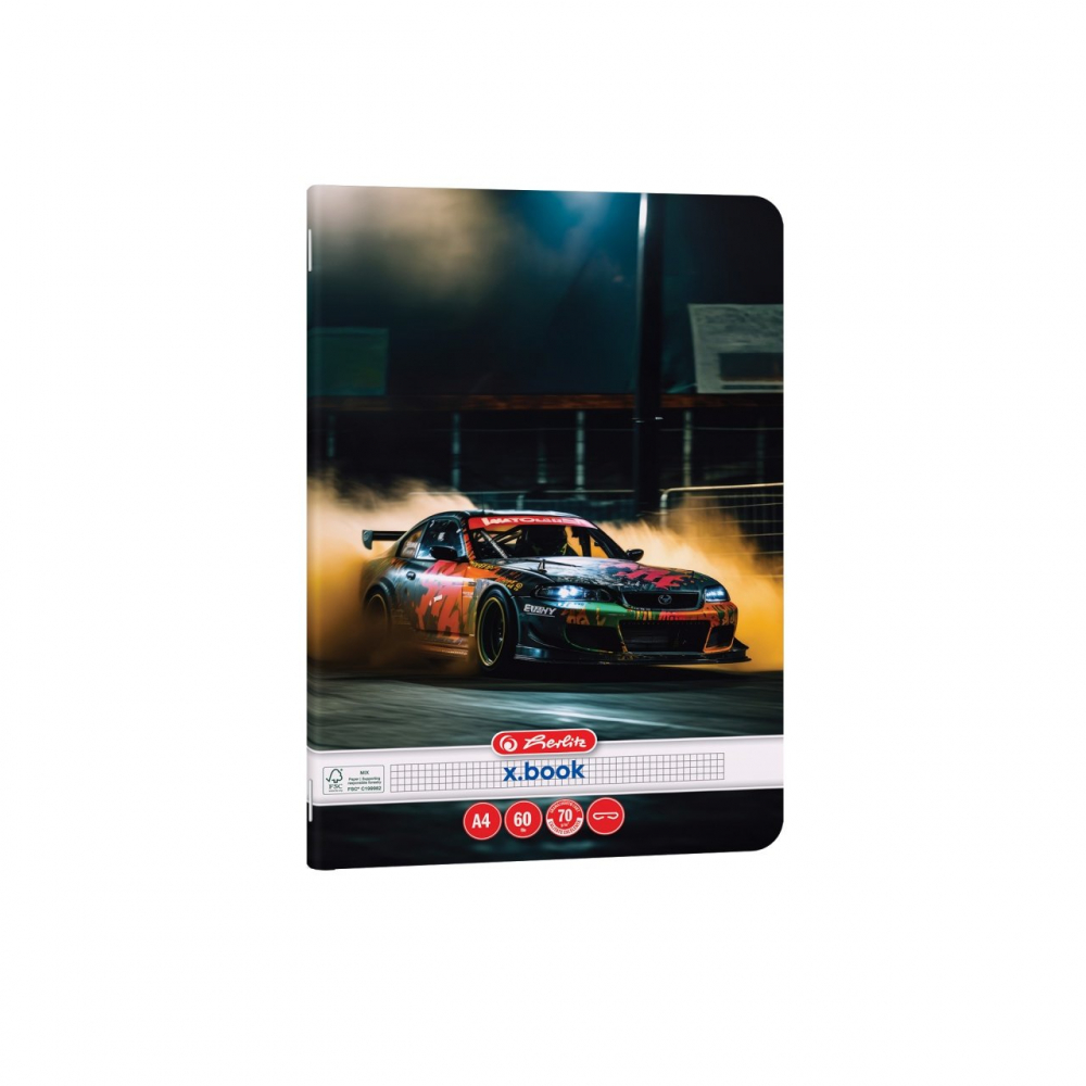 Caiet A4 60 file patratele motiv Race Cars Herlitz [3]