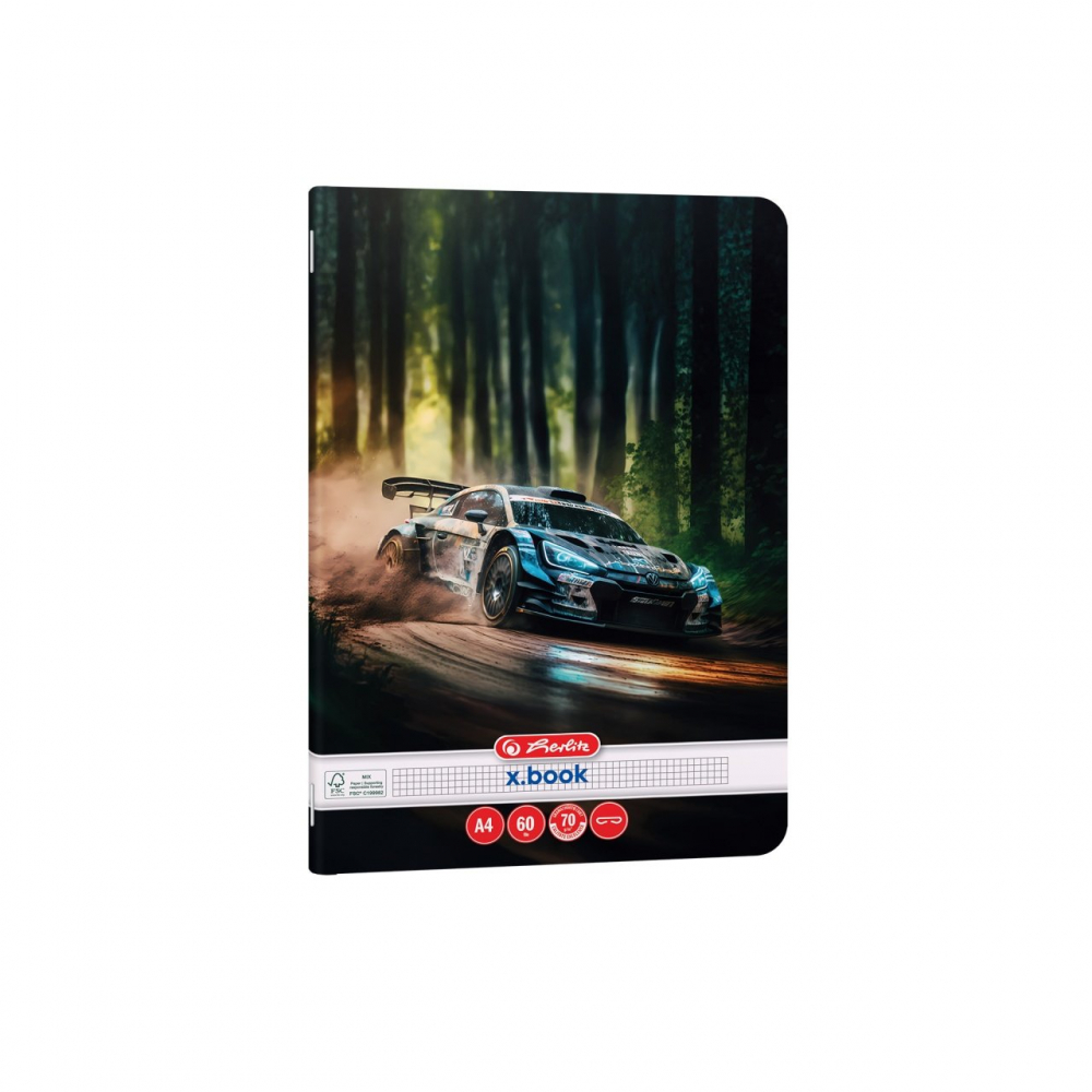 Caiet A4 60 file patratele motiv Race Cars Herlitz [2]