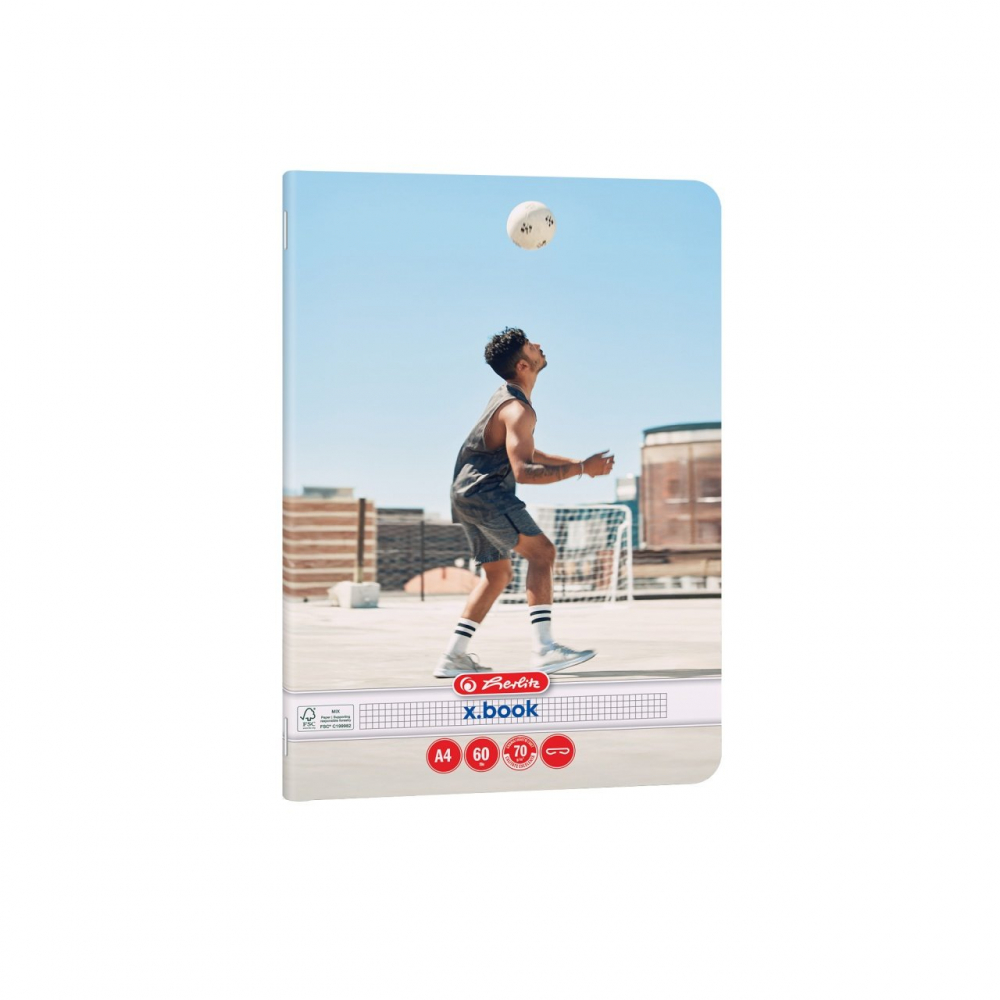 Caiet A4 60 file patratele motiv Sports Herlitz [3]