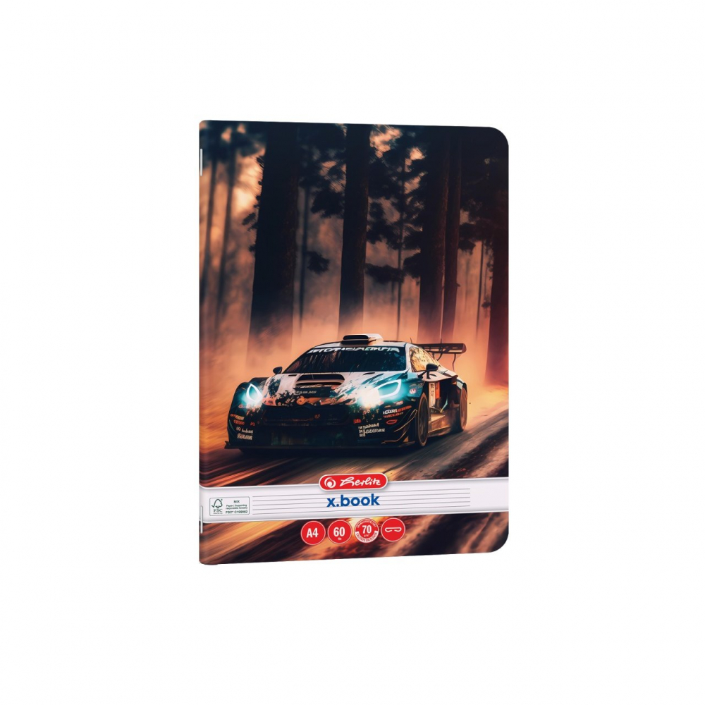 Caiet A4 60 file dictando motiv Race Cars Herlitz [3]