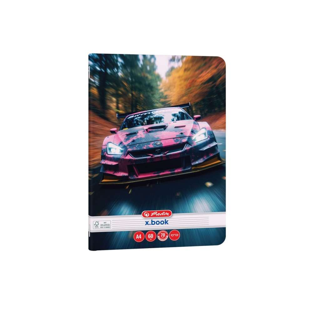 Caiet A4 60 file dictando motiv Race Cars Herlitz [4]
