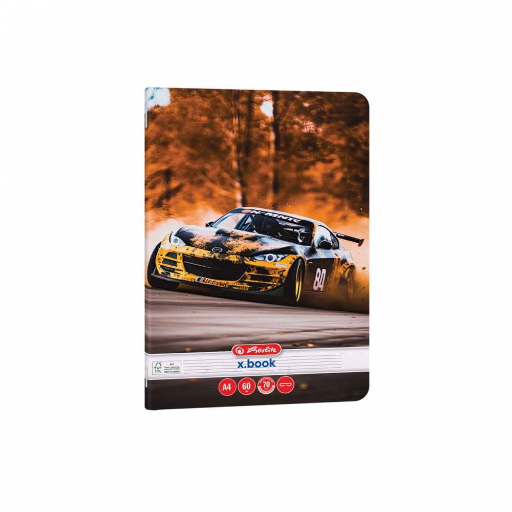 Caiet A4 60 file dictando motiv Race Cars Herlitz [2]