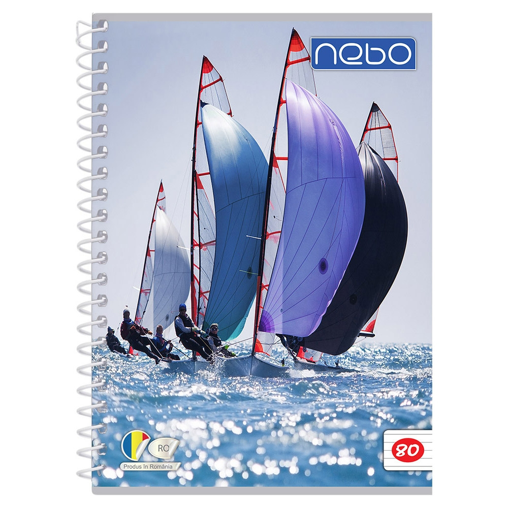 Caiet A4 dictando 80 file cu spira Nebo modele diferite [3]