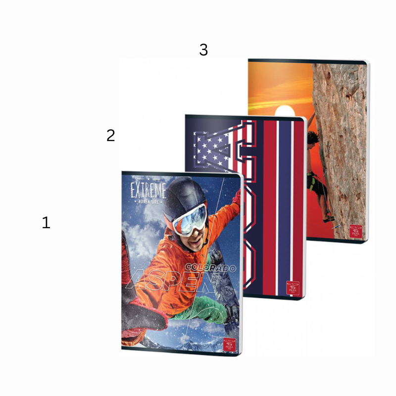 Caiet A4 patratele 48 file color Pigna modele diferite [2]