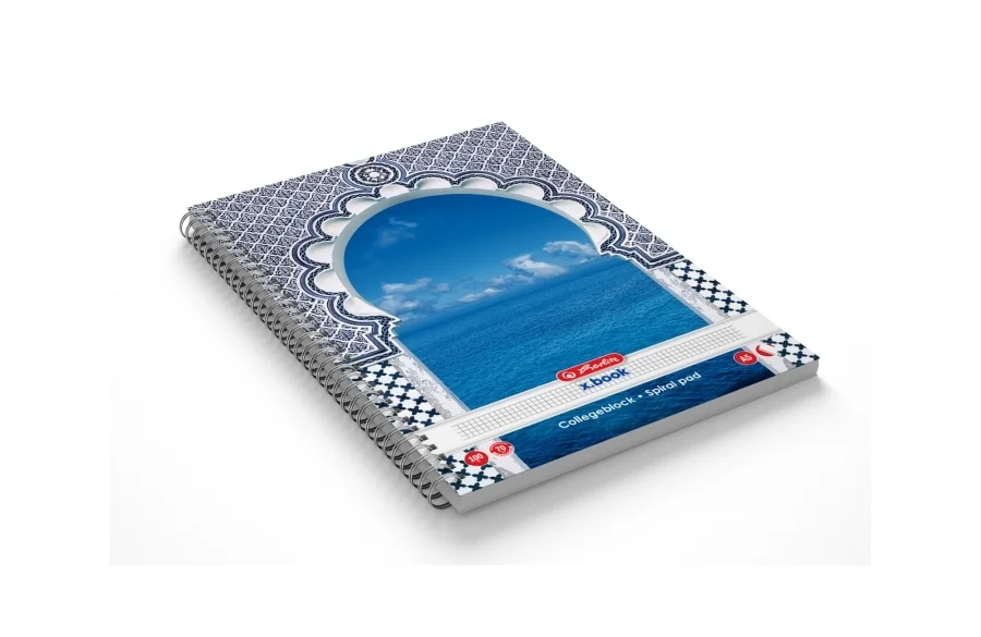 Caiet A5 cu spira 100 file patratele motiv Enjoy Life [4]