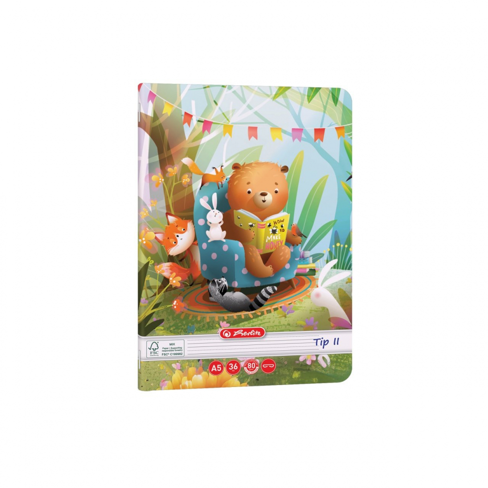 Caiet A5 Tip II 36 file motiv Fun Time Herlitz [4]