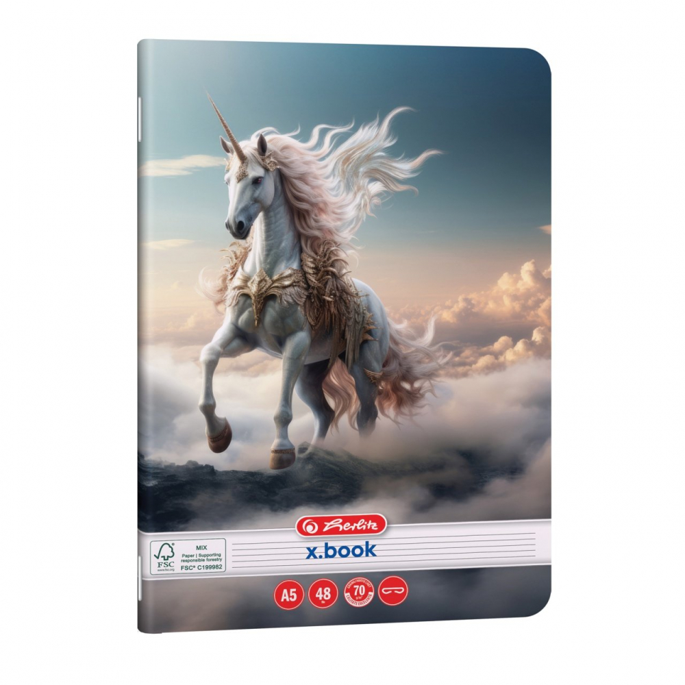 Caiet A5 48 file dictando motiv Unicorn Herlitz [2]